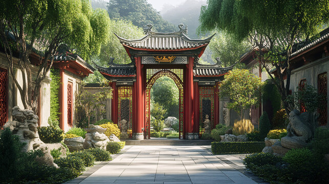 山門效果圖