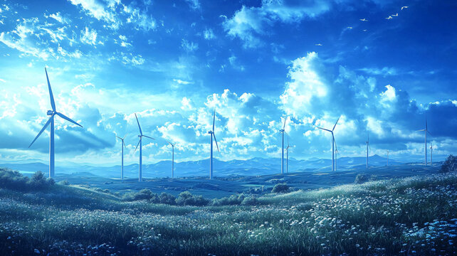 風(fēng)力發(fā)電場景