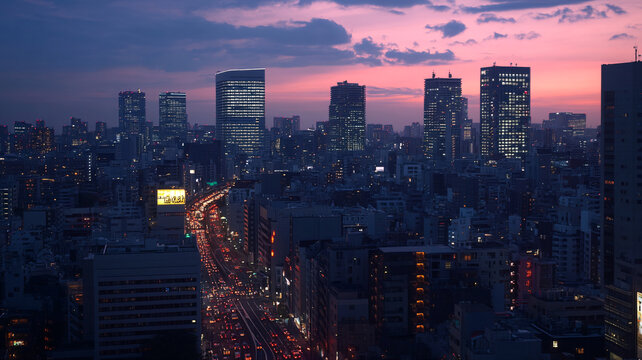 夜晚城市燈光