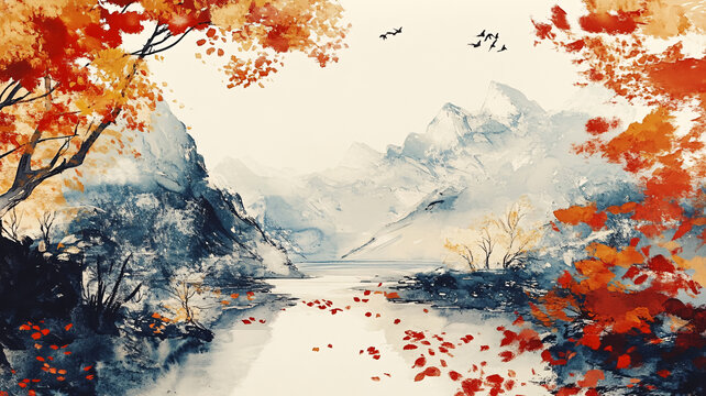 古風(fēng)秋天景色