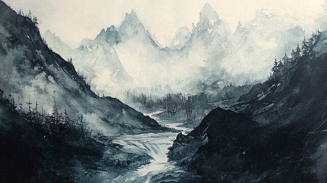 山景畫