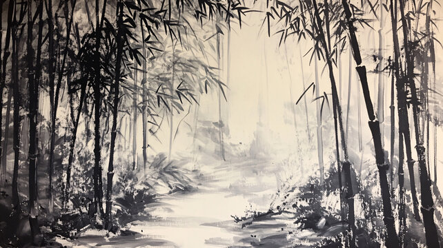 竹林壁畫