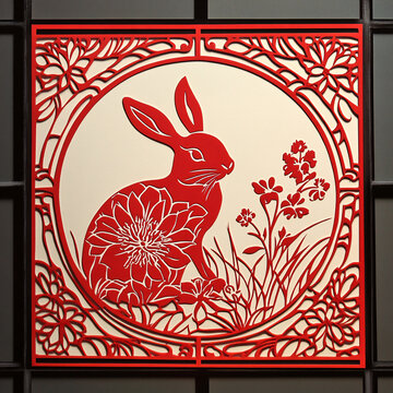 兔年花窗