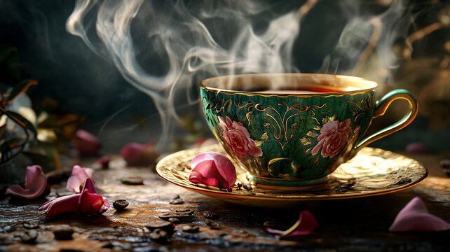 玫瑰花茶壁紙