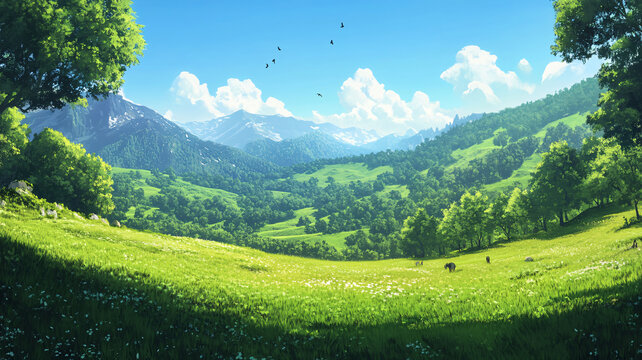 寬屏風(fēng)景畫