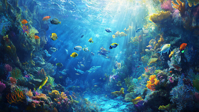 海底世界立體背景