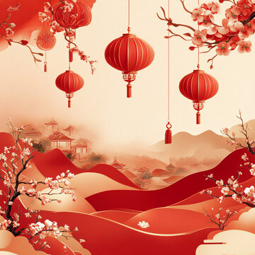 東南沿海新年背景