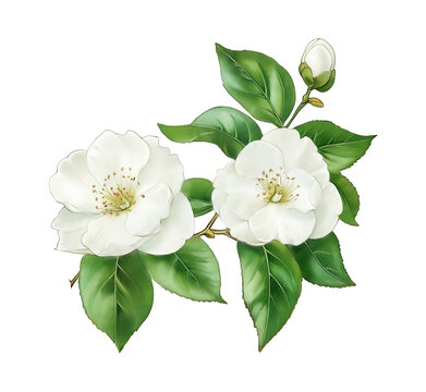 山茶花插畫(huà)