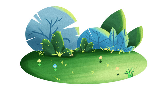 綠色植物插畫