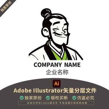 人物L(fēng)OGO男孩人物潮流Q版早教商標(biāo)創(chuàng)意