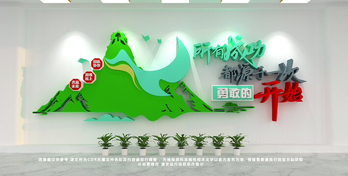 勵志標(biāo)語文化墻1