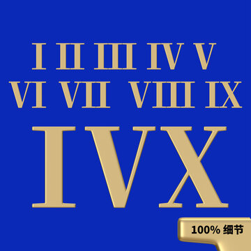 免扣金色羅馬數(shù)字