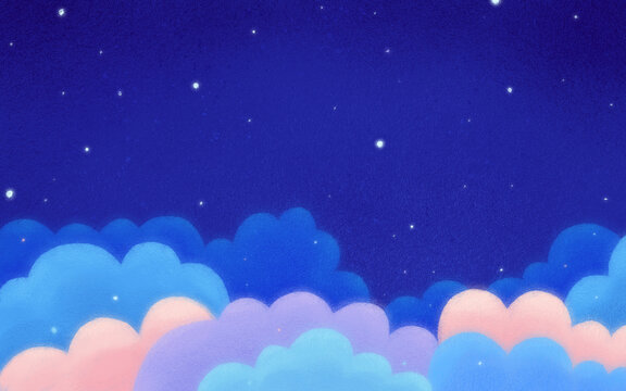 宇宙太空背景插畫
