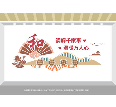 調(diào)解室黨建文化墻