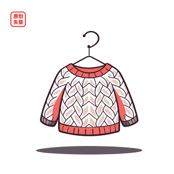 矢量插圖衣服針織毛衣