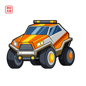 矢量插圖科技未來(lái)感汽車(chē)