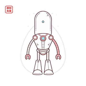 矢量插圖科技智能簡約機器人