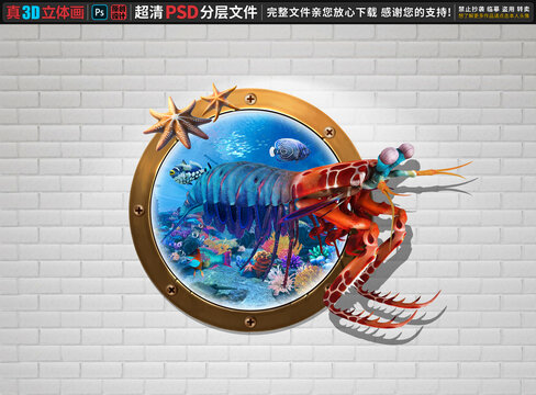 皮皮蝦立體畫(huà)