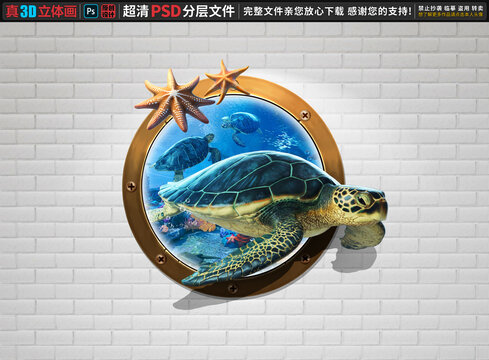 海龜立體畫(huà)