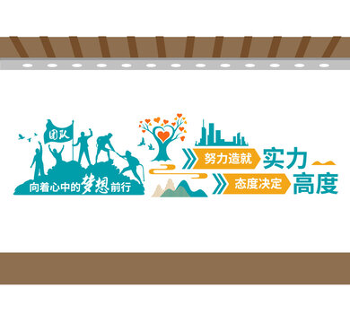 團(tuán)隊(duì)奮斗勵(lì)志企業(yè)文化墻