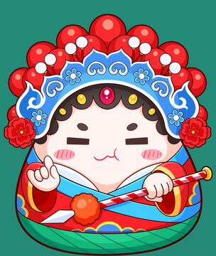 端午節(jié)粽子京劇卡通粽子