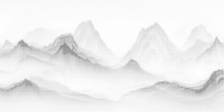 漸變圓點山水