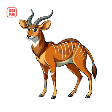 矢量插圖動物非洲羚羊