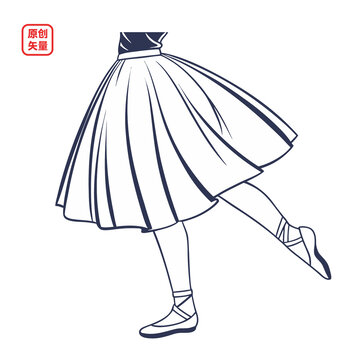 矢量插圖衣服女式裙子