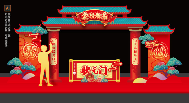 金榜題名門頭