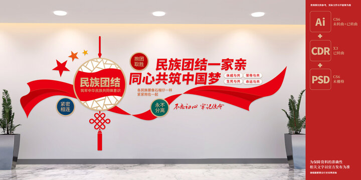 民族團(tuán)結(jié)一家親文化墻