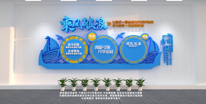 乘風(fēng)破浪文化墻