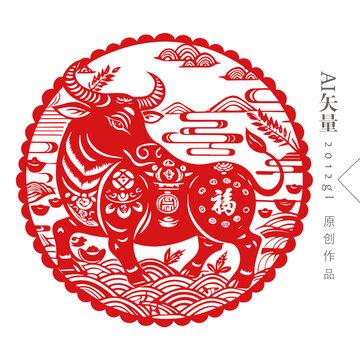 牛年窗花