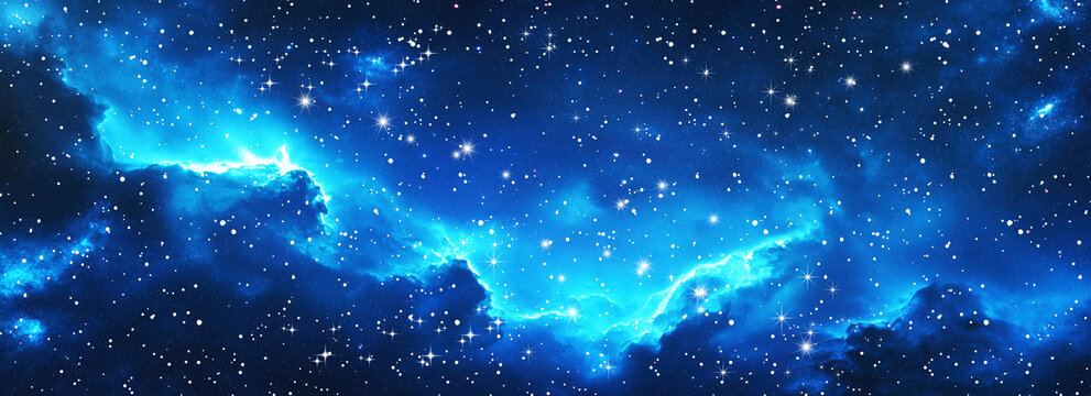 深藍(lán)色唯美璀璨星空