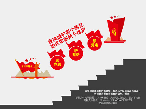 兩個確立樓道文化墻