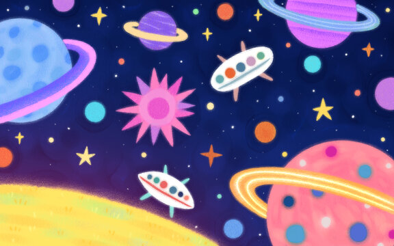 太空飛船插畫