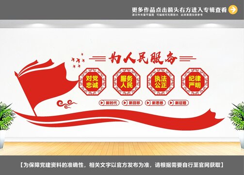 為人民服務(wù)黨建標(biāo)語文化墻