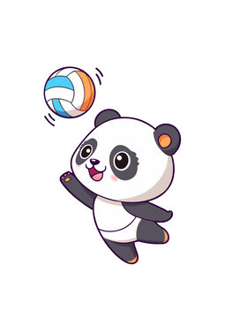 熊貓打排球
