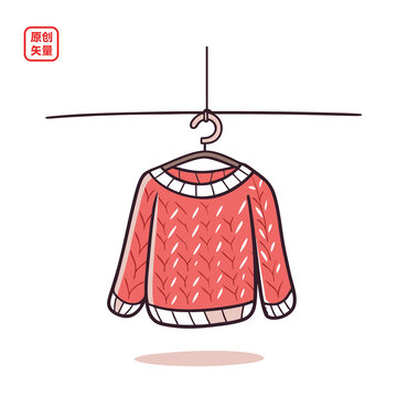 矢量插圖衣服針織毛衣