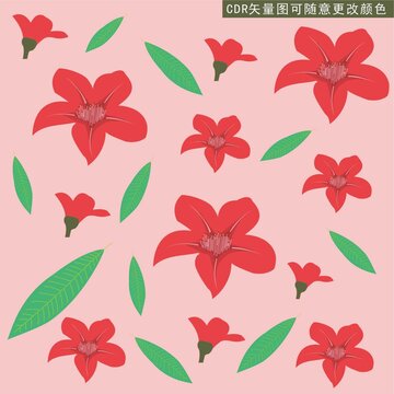 木棉花底紋