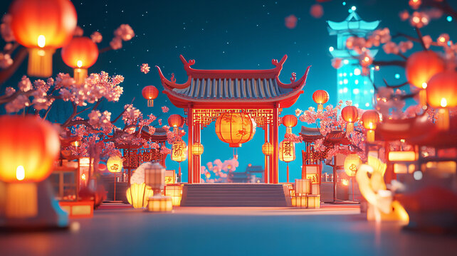 燈籠節(jié)活動場景