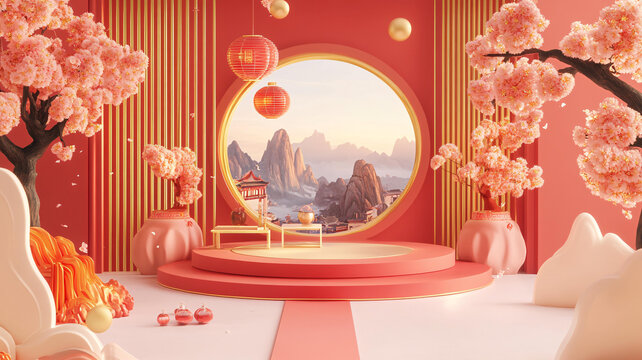 元宵節(jié)拍框堆頭小景
