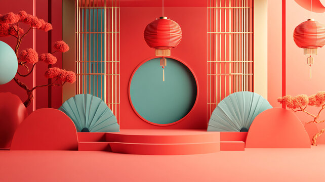 創(chuàng)意中秋展臺(tái)