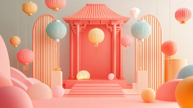 創(chuàng)意中秋展臺