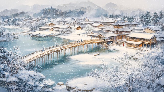 雪景古風(fēng)