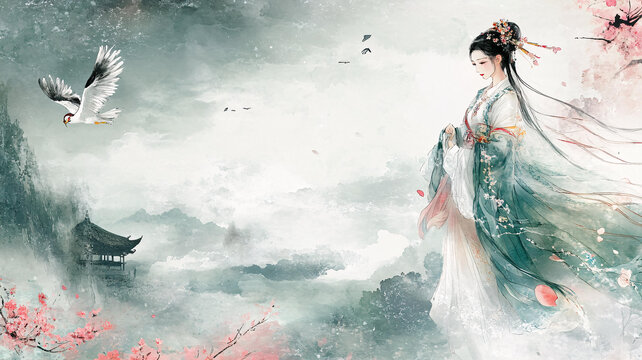 古典美女壁紙