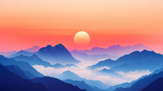 唯美旭日東升