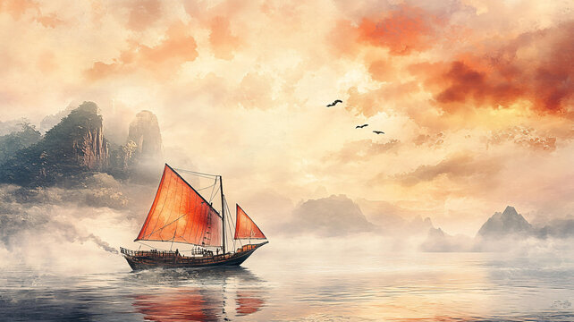 一帆風(fēng)順背景