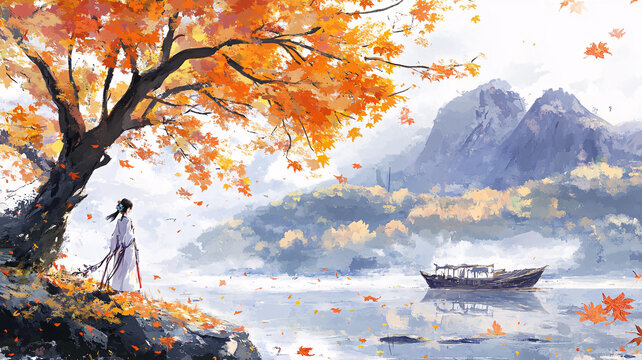 古風(fēng)秋天景色