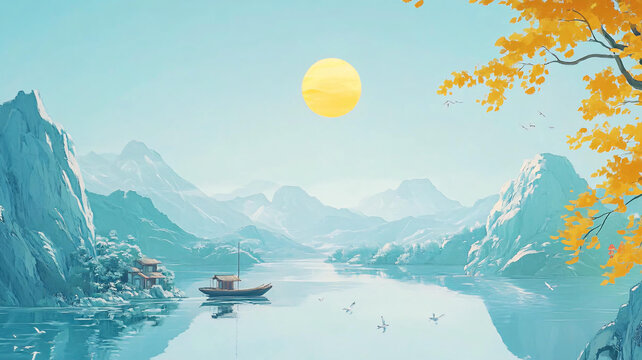 古風(fēng)秋天景色