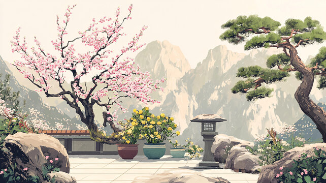 梅花假山